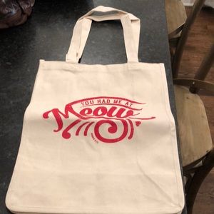 You had me at meow tote bag